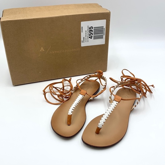 Anthropologie Tie Up Thong Sandals Size EU 36 - Picture 2 of 16